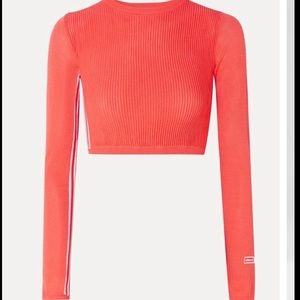 NWOT Adidas ribbed crop long sleeve top